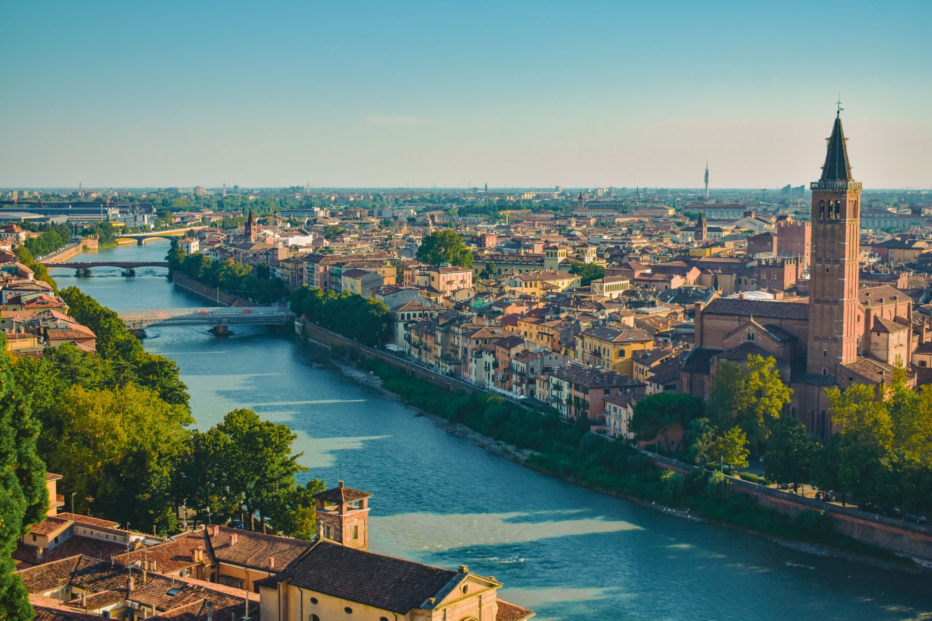 Blick über Verona und die Etsch